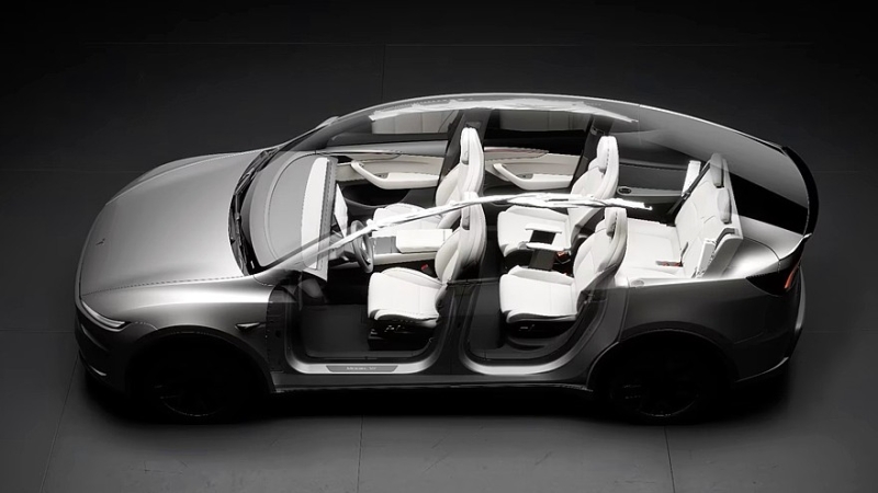 Теперь горбатый: кроссовер Tesla Model Y обрёл в Китае распухшую версию L