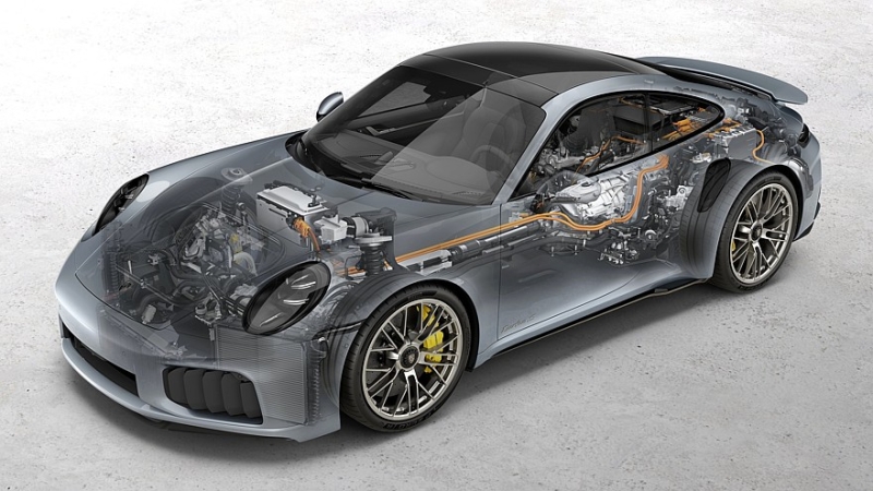 Обновлённый Porsche 911 Turbo S: гибридные 711 л.с., масса 1740 кг и 2,5 с до «сотни»