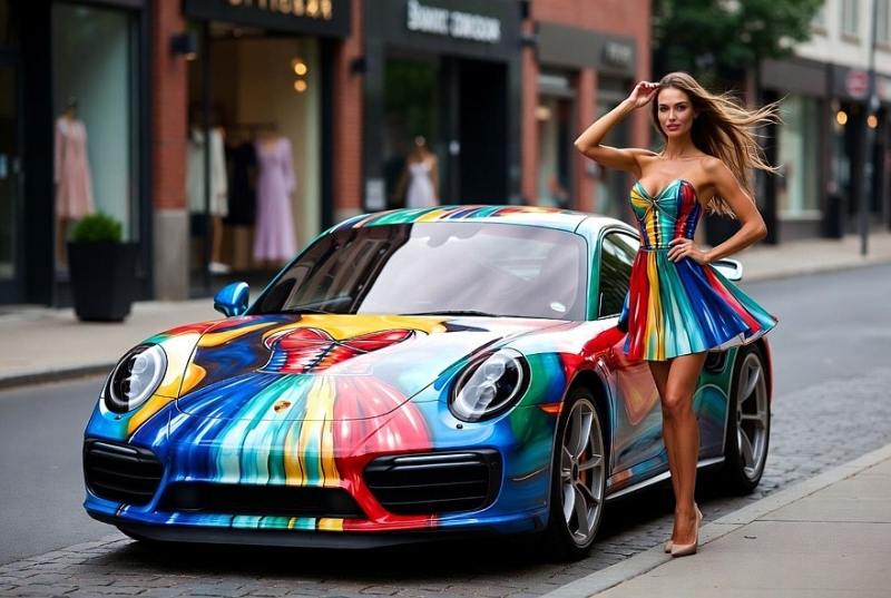 Porsche патентует систему смены цвета кузова в тон любого предмета на вас или вокруг вас