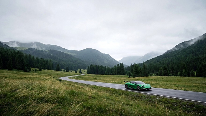 В честь ёлок и &laquo;Зелёного ада&raquo;: китайский Yangwang U9 перекрасился к чужому Новому году