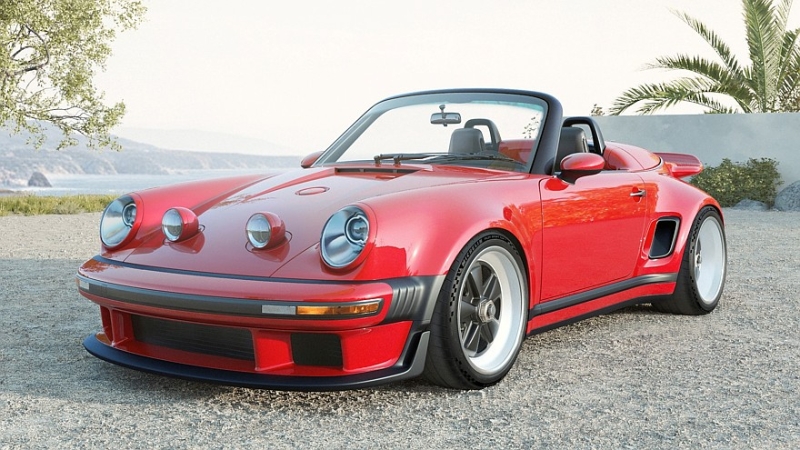 Рестомод Porsche 911 Carrera Cabriolet от Singer: убирающиеся фары и новый откидной верх