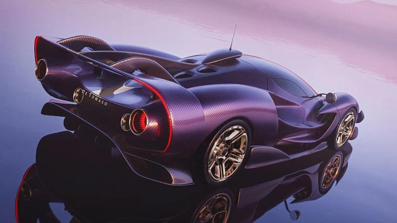 Суперкар De Tomaso P900 показал свой фантастический 7,0-литровый атмосферный V12