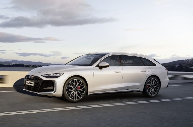 Самый большой универсал Audi A7L: первые изображения