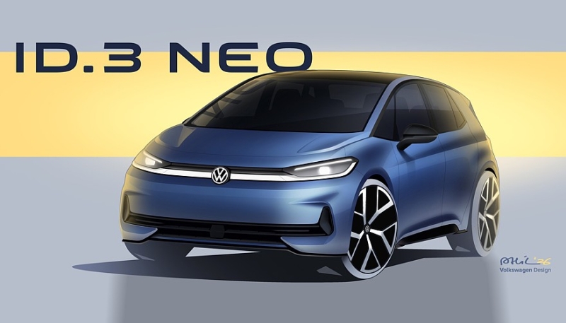 Volkswagen ID.3 получит физические кнопки и приставку Neo после второго рестайлинга