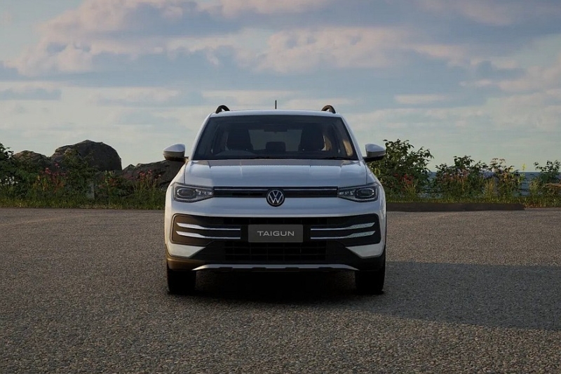 Рестайлинговый кроссовер Volkswagen Taigun: более солидный облик и новая коробка