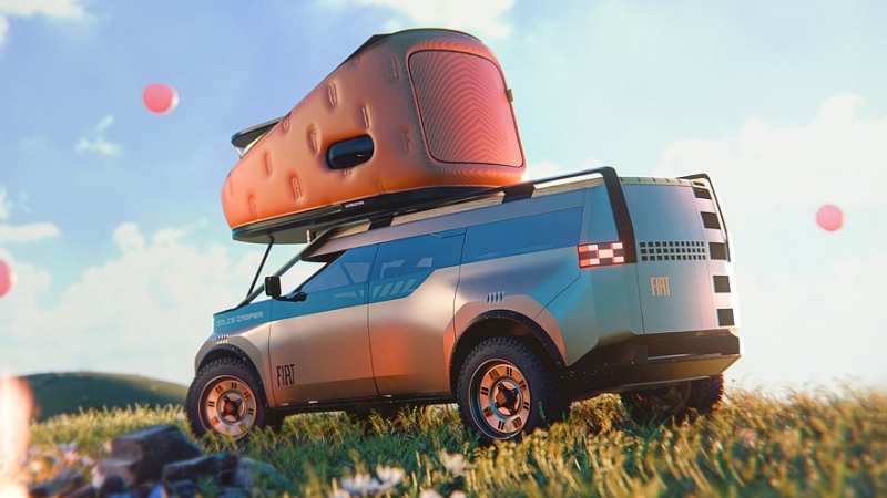 Fiat Dolce Camper: искатель приключений с «козырьком», капсулой на крыше и пиксельной оптикой