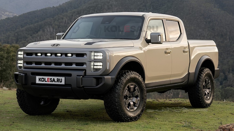 Новый рамный пикап Hyundai: первые изображения