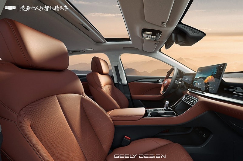 Седан Geely Emgrand нового поколения: показан интерьер