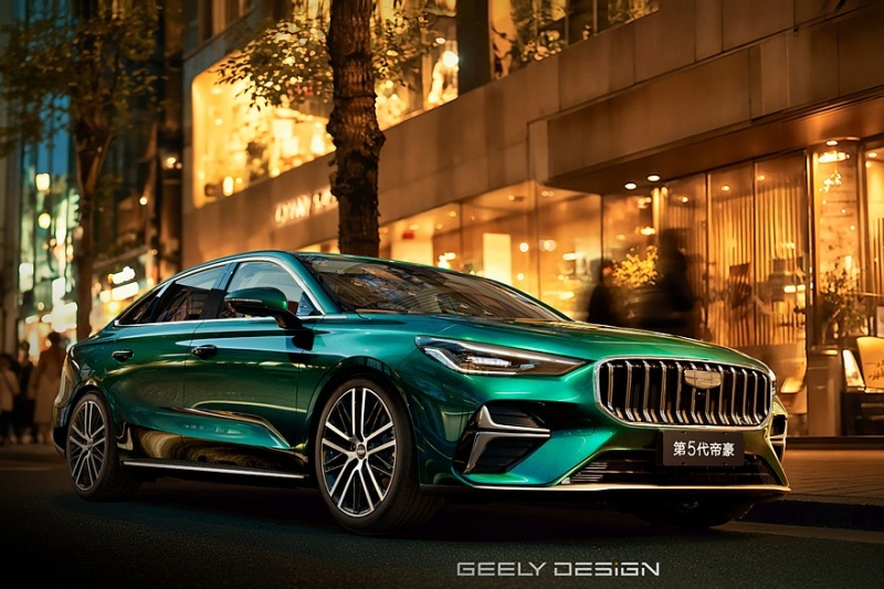 Седан Geely Emgrand нового поколения: показан интерьер